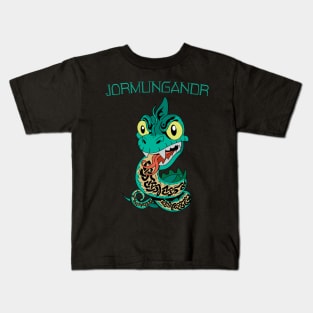 Wrath of the Serpent: Jormungandr in all its Glory Kids T-Shirt